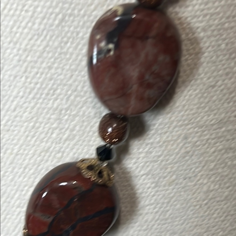 Healing Moss Agate Pendant with Red Jasper & Midnight Sandstone - Picture 10 of 11
